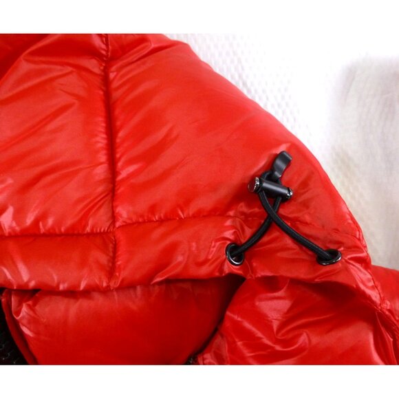 Calvin Klein Red Puffer Jacket Extreme Slim Fit Med Hood, Full Zip - Picture 9 of 16